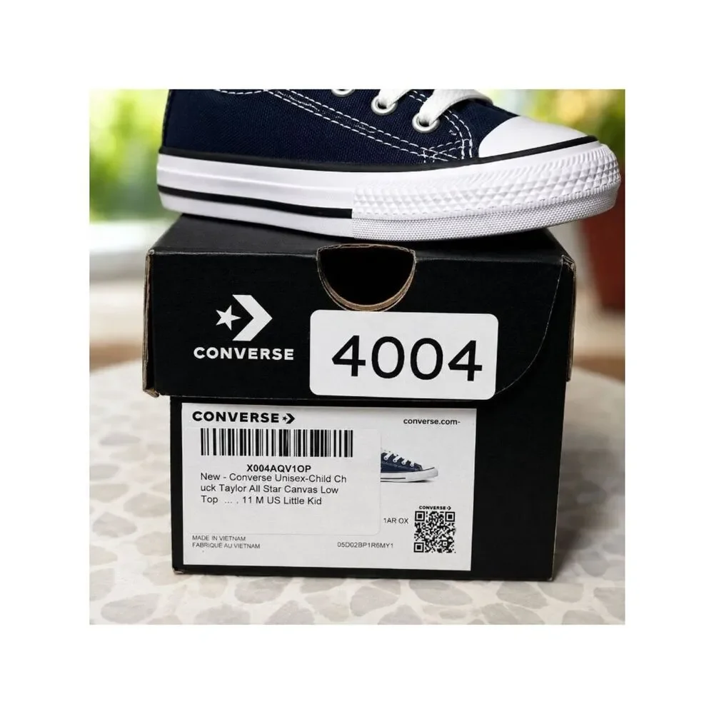 Converse Chuck Taylor All Star Navy Kids 11C Low Top Sneakers X004AQV10P NIB